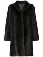 Cara Mila Tania Quadrille Mink Coat - Green