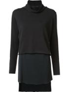 Fabiana Filippi Metallic Shoulder Detail Layered Jumper - Grey