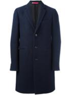 Ps By Paul Smith Buttoned Front Coat, Men's, Size: Small, Blue, Cotton/viscose/wool