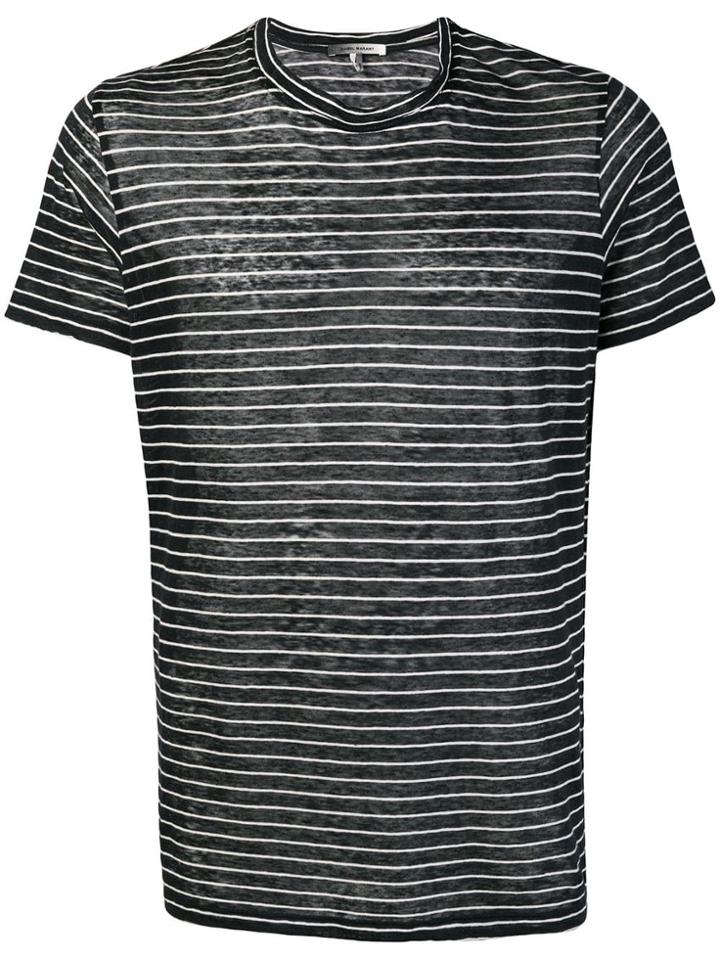 Isabel Marant Striped Washed Shirt - Black