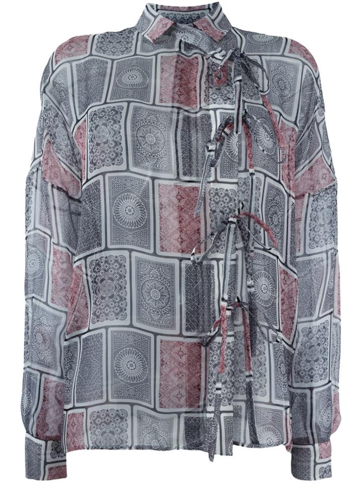 Maison Margiela Sheer Printed Shirt - Multicolour