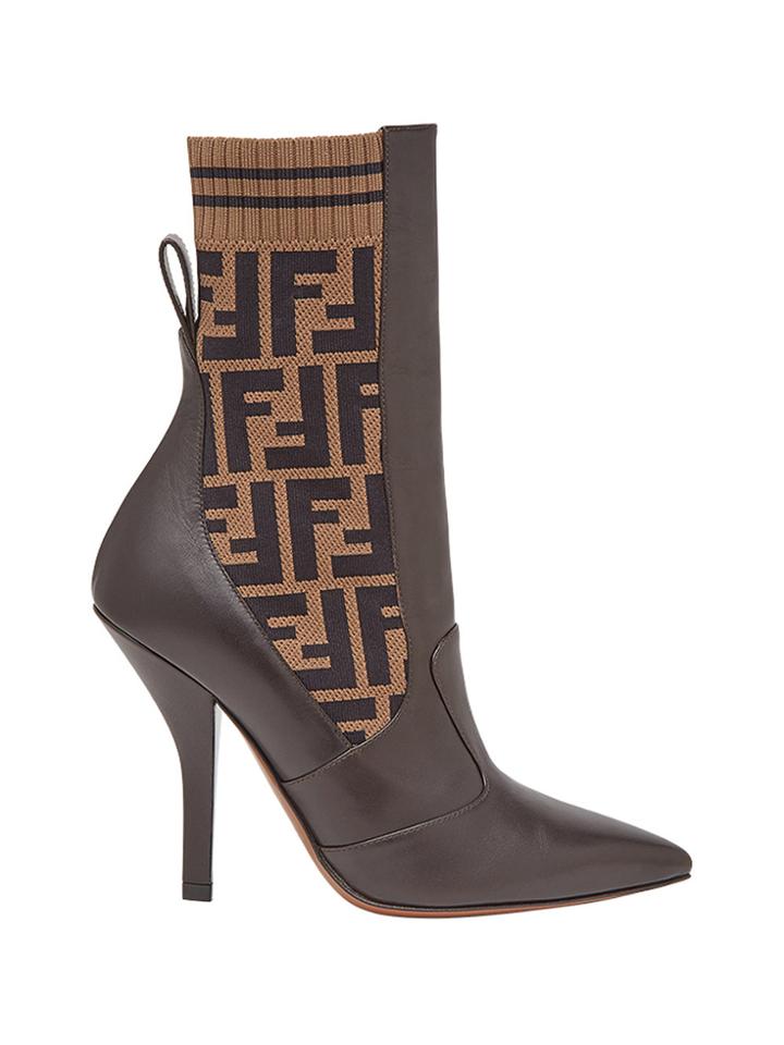 Fendi Ff Motif Ankle Boots - Brown