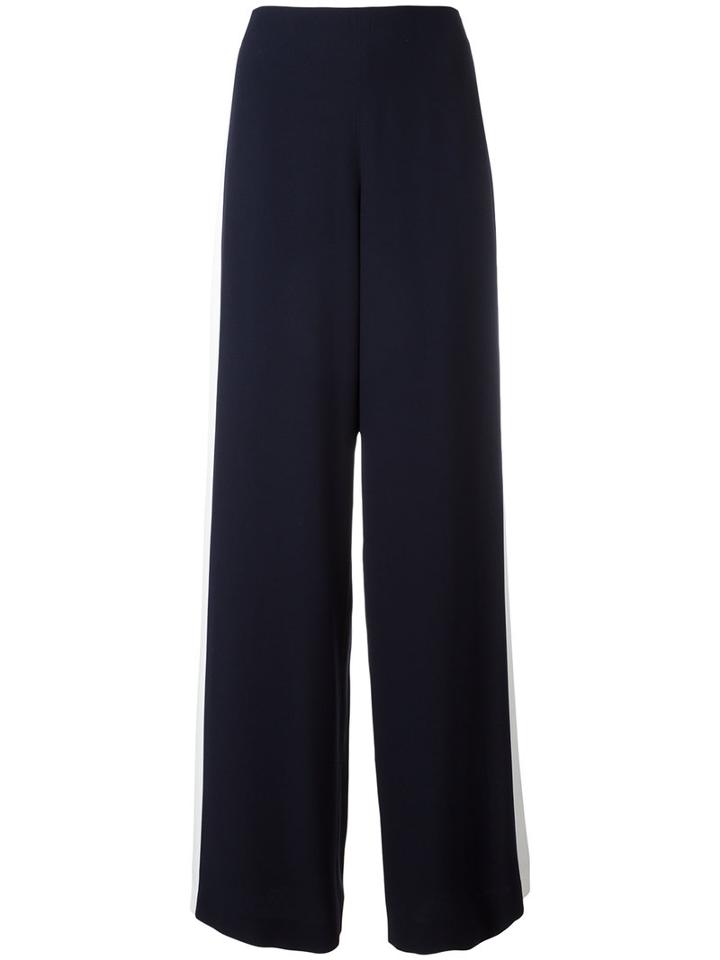 Alberta Ferretti Side Stripe Trousers, Women's, Size: 46, Blue, Acetate/rayon