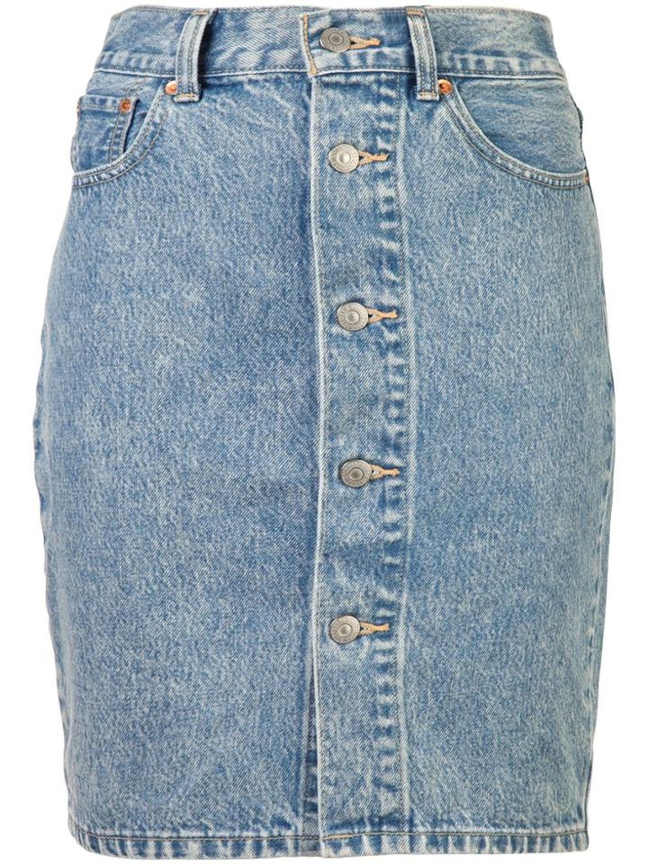 Levi's Button Mom Skirt - Blue