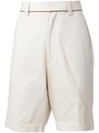 Umit Benan Bermuda Shorts, Men's, Size: 48, White, Cotton/linen/flax