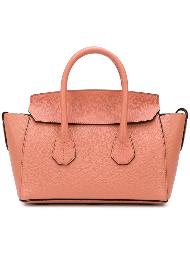 Bally Textured Leather Tote - Pink & Purple