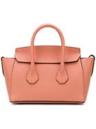 Bally Textured Leather Tote - Pink & Purple