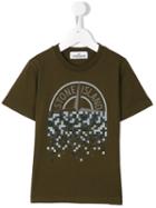 Stone Island Kids Logo Print T-shirt, Boy's, Size: 6 Yrs, Green