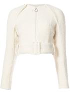 Victoria Beckham Zip Cropped Jacket - White