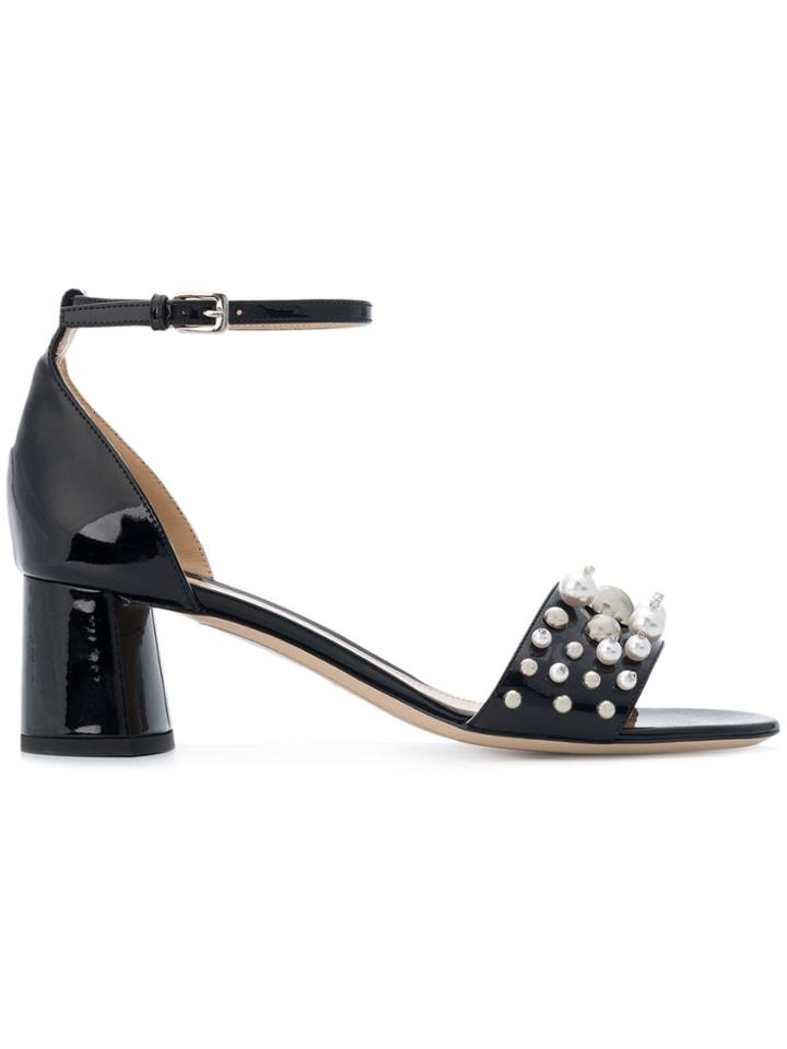 Deimille Chunky Heel Sandals - Black