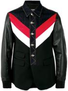 Dsquared2 - Denim And Leather Jacket - Men - Cotton/polyester/polyurethane/virgin Wool - 48, Black, Cotton/polyester/polyurethane/virgin Wool