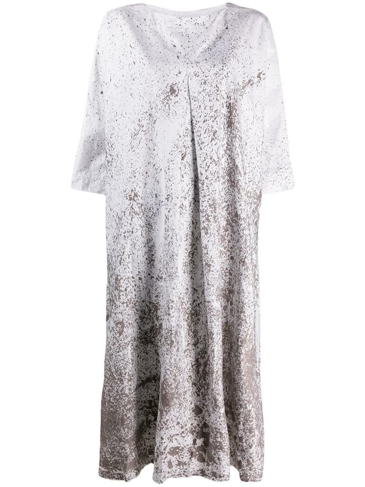 Daniela Gregis Paint Splatter Dress - White
