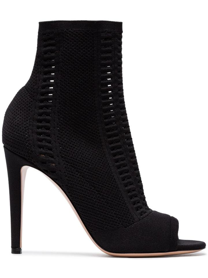 Gianvito Rossi Vires 105 Open Toe Boots - Black