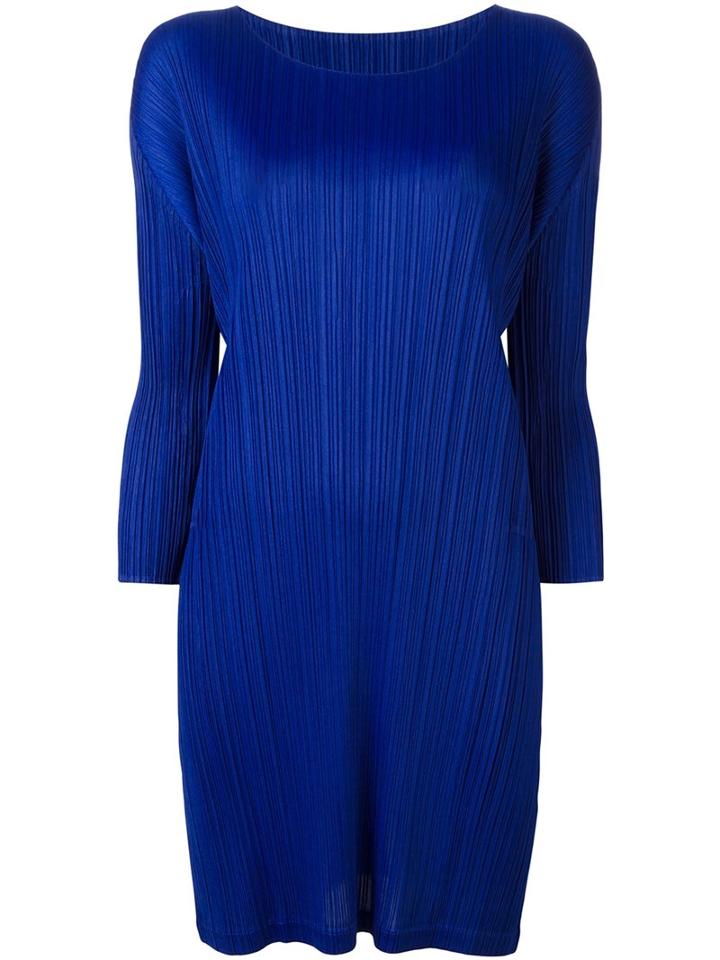 Pleats Please By Issey Miyake Pleated Top, Women's, Size: 5, Blue, Polyester