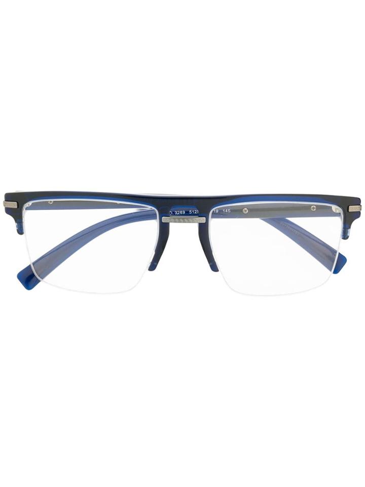 Versace Eyewear Greca Aegis Glasses Frames - Blue