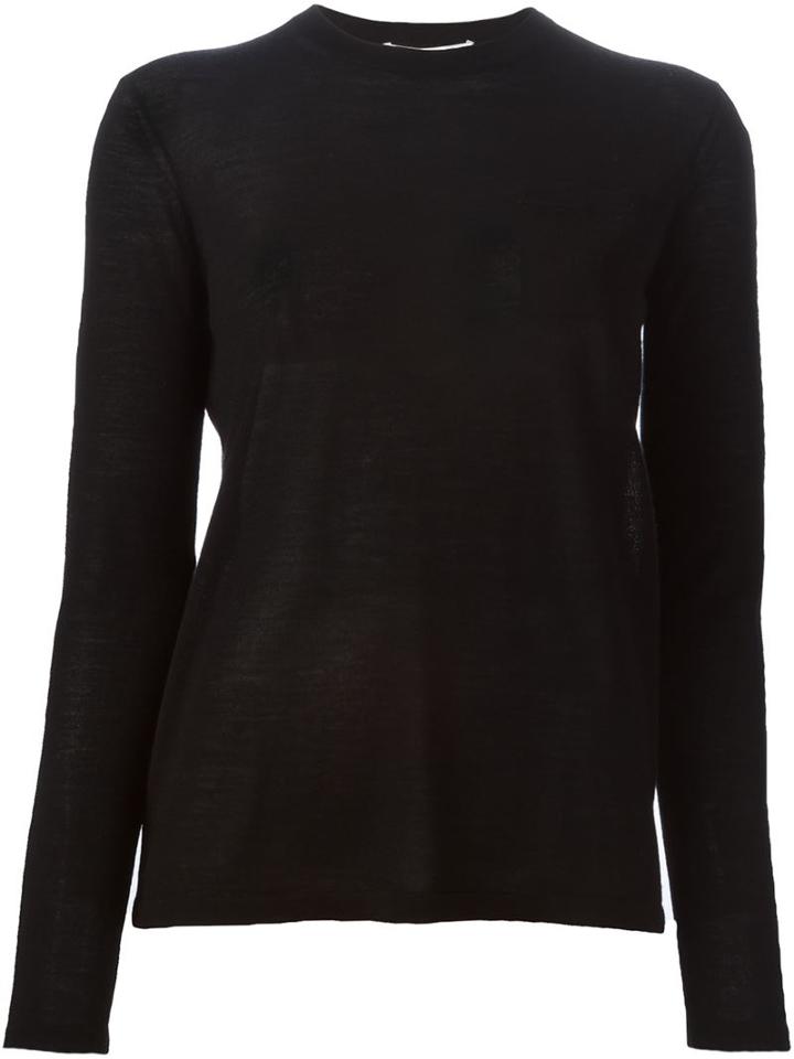 Alexander Wang Crew Neck Sweater, Women's, Size: Medium, Black, Silk/merino