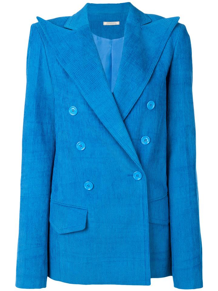 Nina Ricci Oversized Pointed Lapel Blazer - Blue