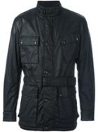Belstaff Cargo Jacket, Men's, Size: 52, Black, Cotton/leather/polyester