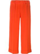 P.a.r.o.s.h. Sechiny Trousers, Women's, Red, Silk/spandex/elastane