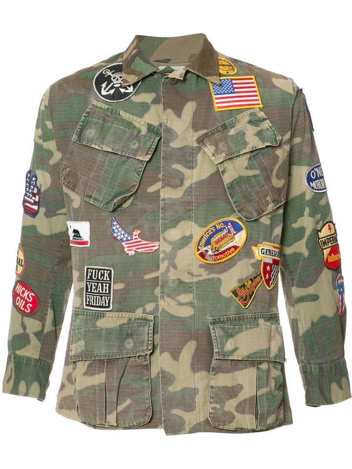 Htc Hollywood Trading Company Camouflage Print Shirt, Men's, Size: Large, Green, Cotton