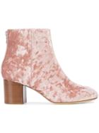 Rag & Bone Block Heel Ankle Boots - Pink & Purple