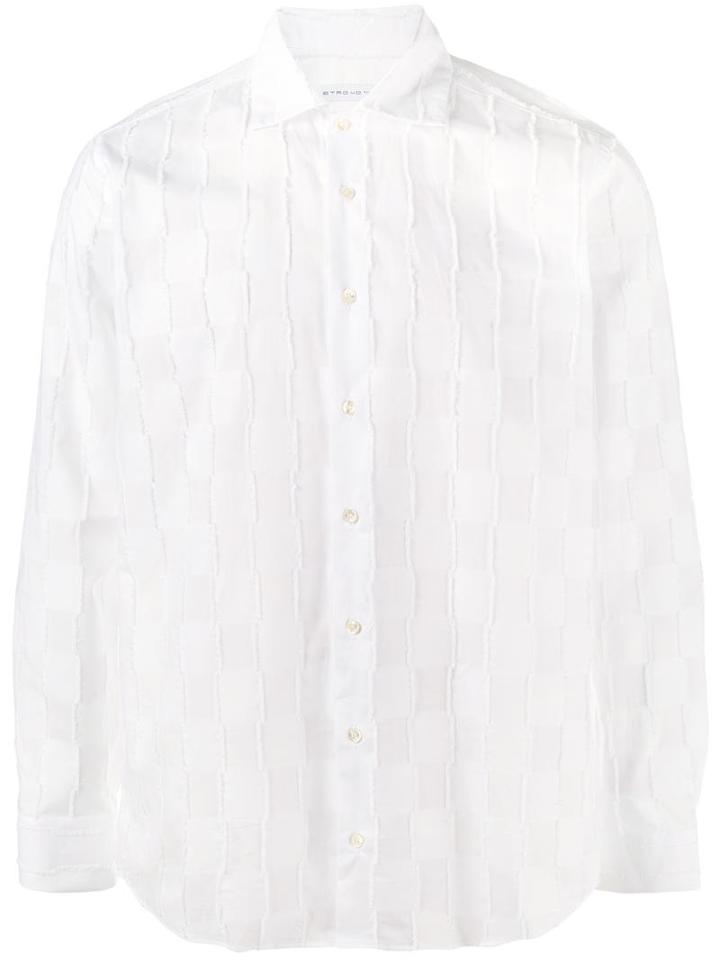 Etro Deconstructed Shirt, Men's, Size: 44, White, Cotton