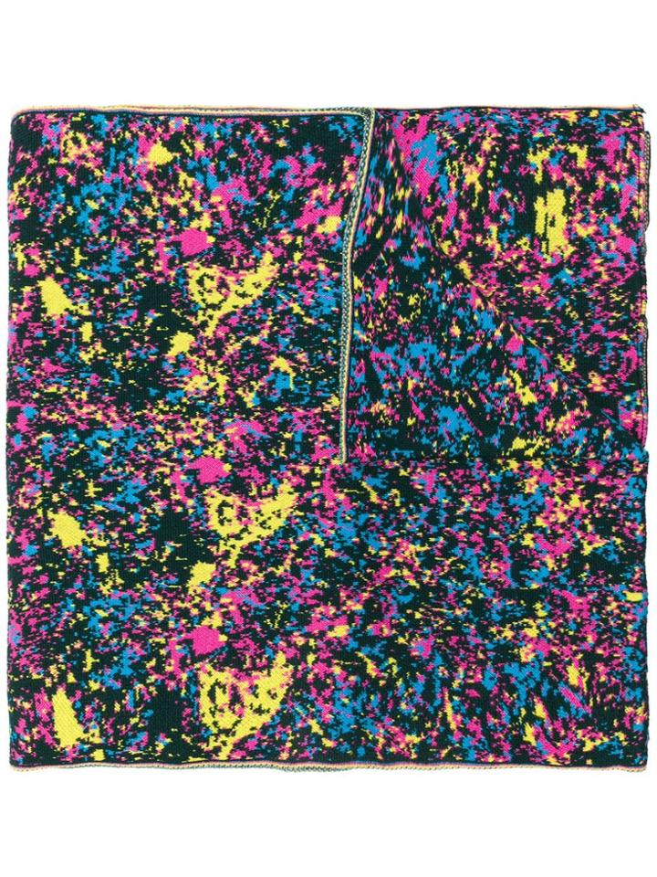 Anntian Abstract Embroidered Scarf - Pink