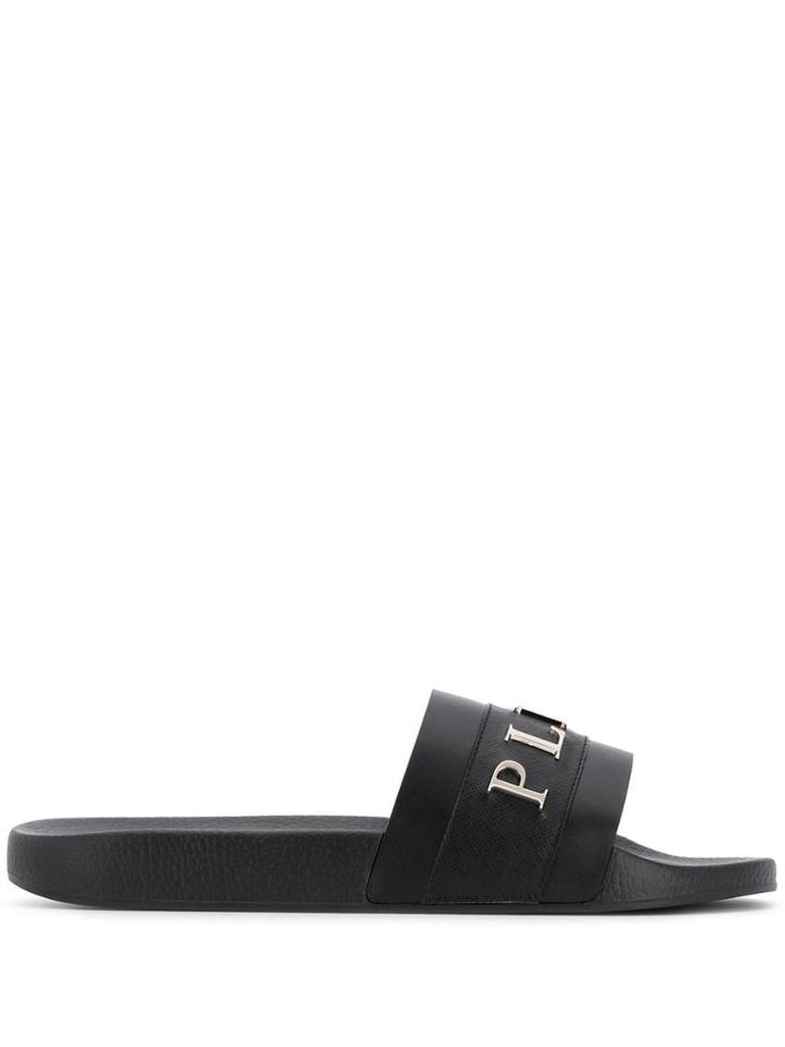 Philipp Plein Original Flat Gummy Sandals - Black