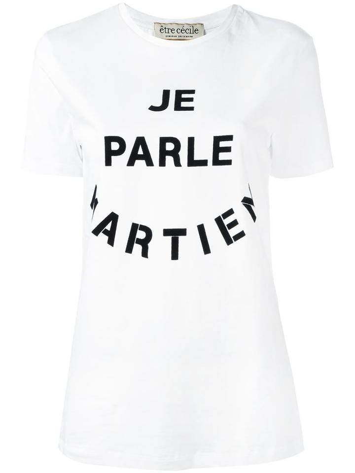 Être Cécile 'je Parle' T-shirt, Women's, Size: Medium, White, Cotton