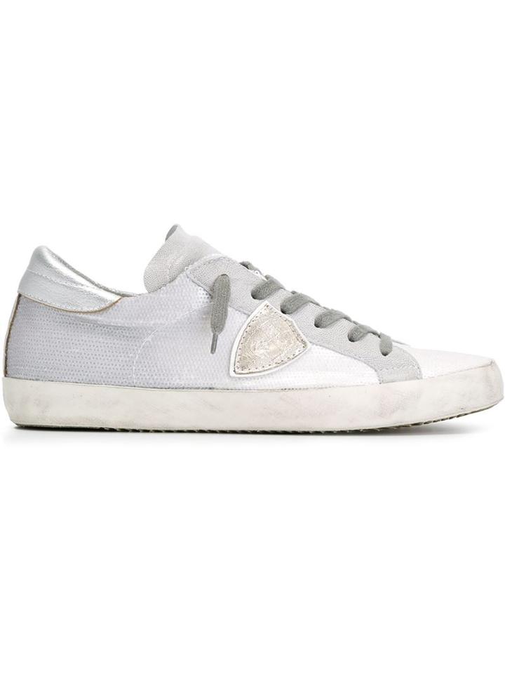 Philippe Model Logo Patch Lace-up Sneakers
