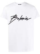 Balmain Script Logo T-shirt - White