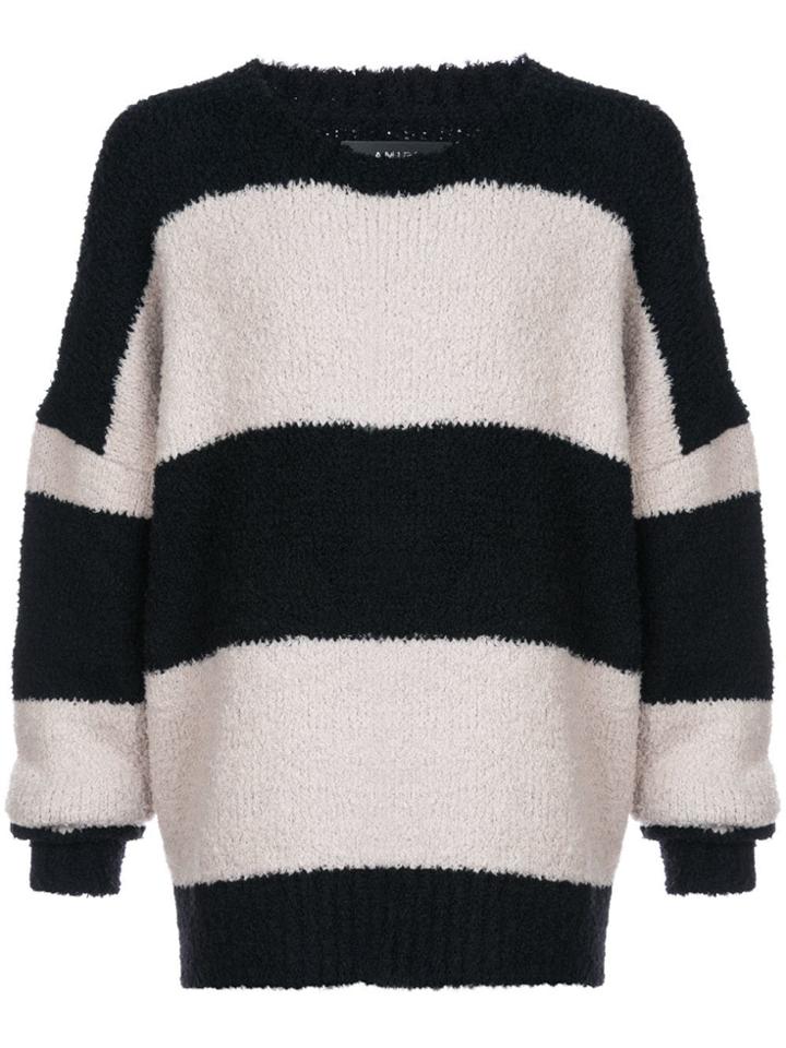 Amiri Stripe Oversized Sweater - Black