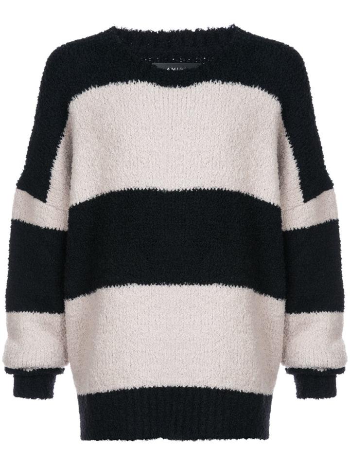 Amiri Stripe Oversized Sweater - Black