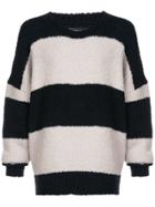 Amiri Stripe Oversized Sweater - Black