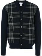Comme Des Garçons Shirt Tartan Check Cardigan, Men's, Size: Medium, Blue, Nylon/wool