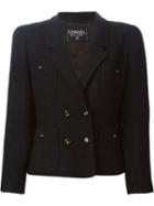 Chanel Vintage Double Breasted Jacket, Women's, Black