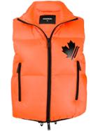 Dsquared2 Canadian Quilted Gilet - Orange