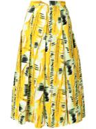 Marni Printed Midi Skirt - Yellow & Orange