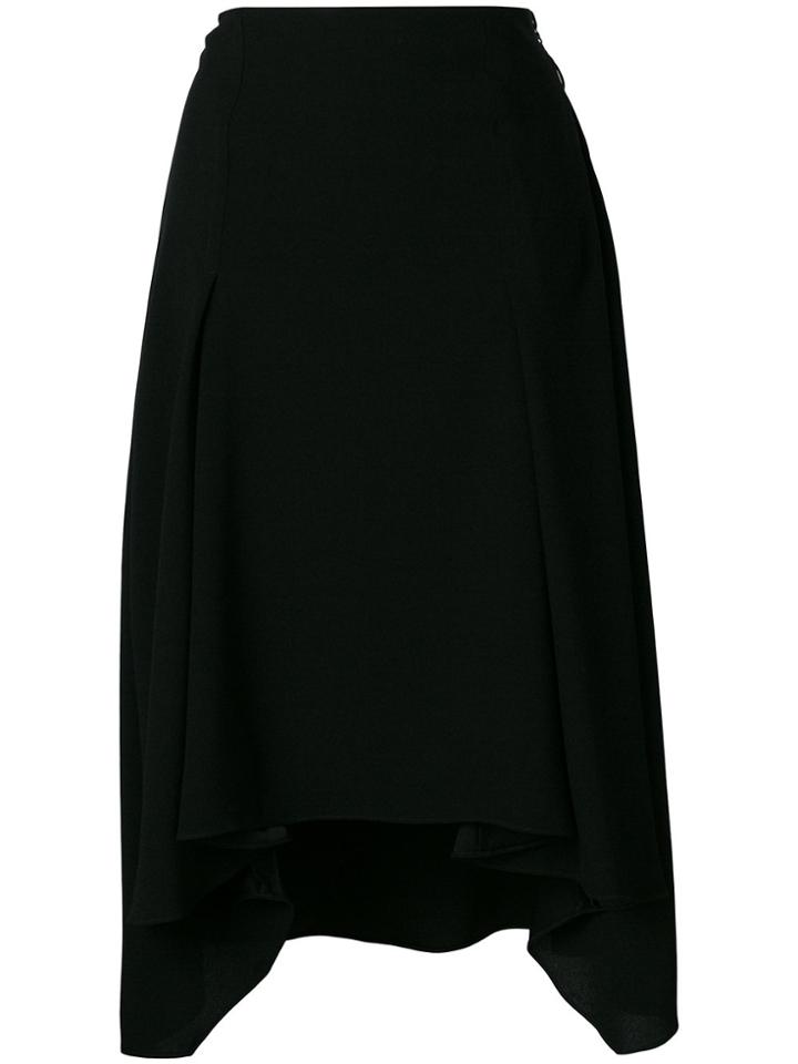 Sonia Rykiel Asymmetric Hem Midi Skirt - Black
