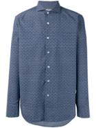 Canali - Tile Print Slim-fit Shirt - Men - Cotton - M, Blue, Cotton