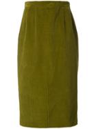 Olympia Le-tan 'corduroy' Skirt - Green