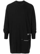 Julius Oversized Long Sleeved Top - Black