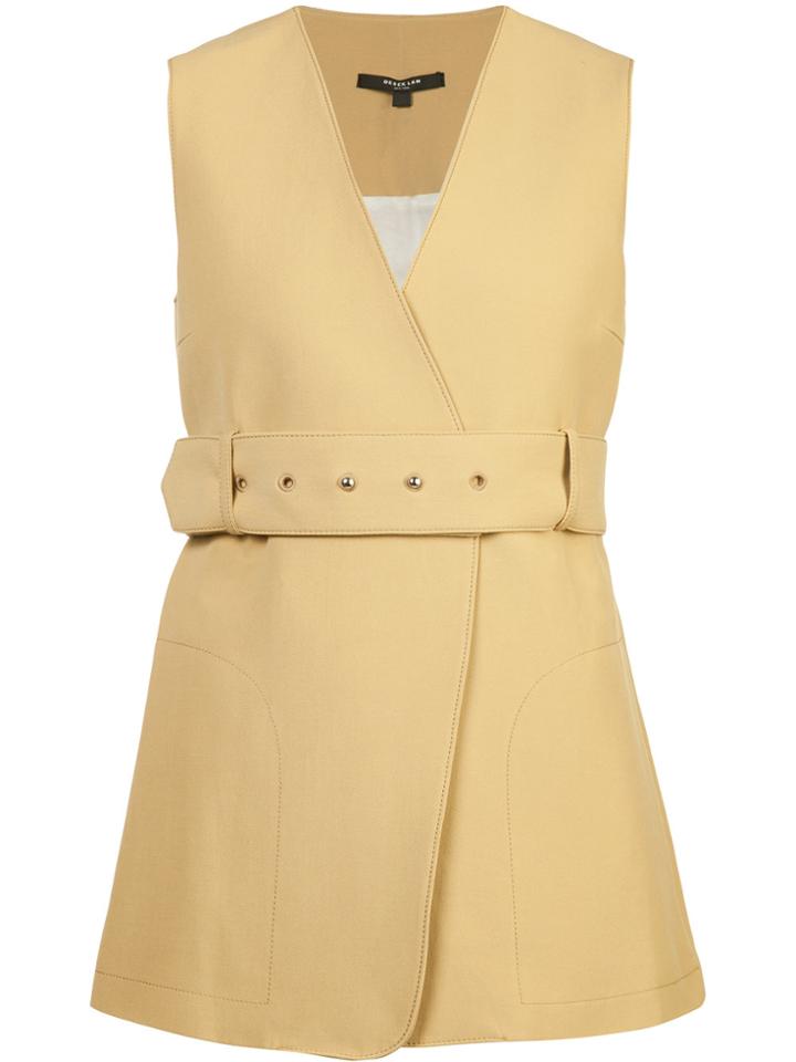 Derek Lam Sleeveless Belted Top - Nude & Neutrals