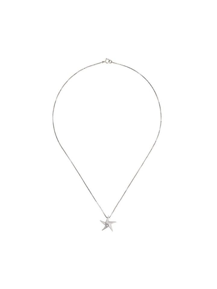 Daou 18kt White Gold Little Star Diamond Necklace - Silver
