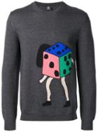 Ps By Paul Smith Dice Motif Jumper, Men's, Size: Small, Grey, Merino