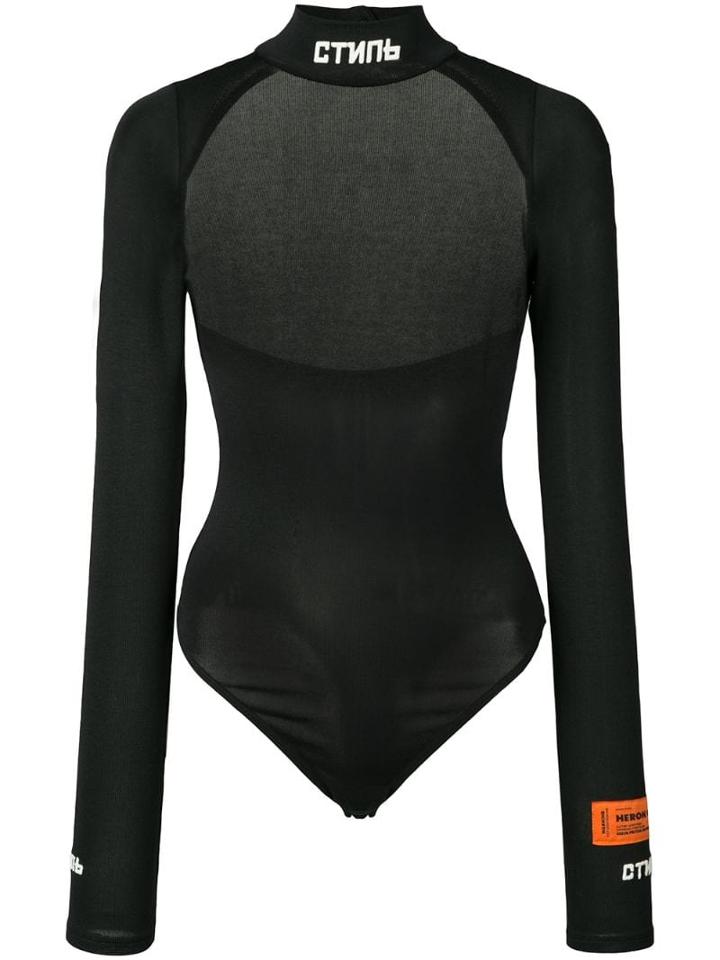 Heron Preston Prohibited Cropped Shirt - Black