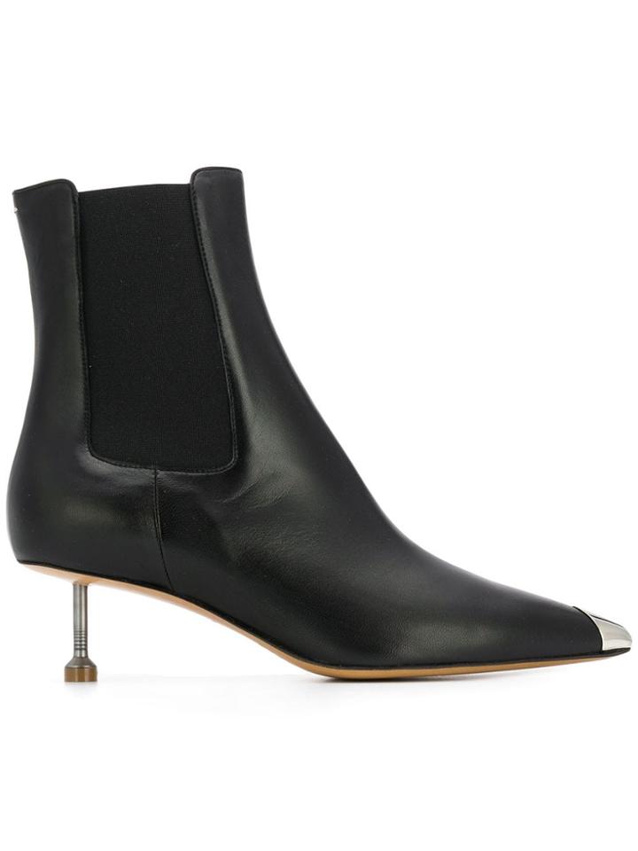 Maison Margiela Screw Kitten Heel Boots - Black