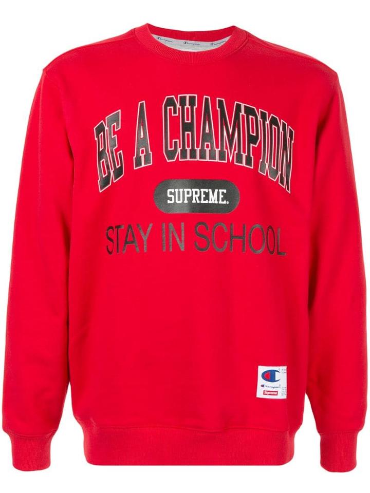 Supreme Champion Stay In School Sweater - Red