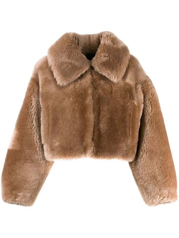 Blancha Teddy Bomber Jacket - Neutrals