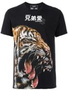 Dom Rebel Tiger Print T-shirt, Men's, Size: Small, White, Cotton